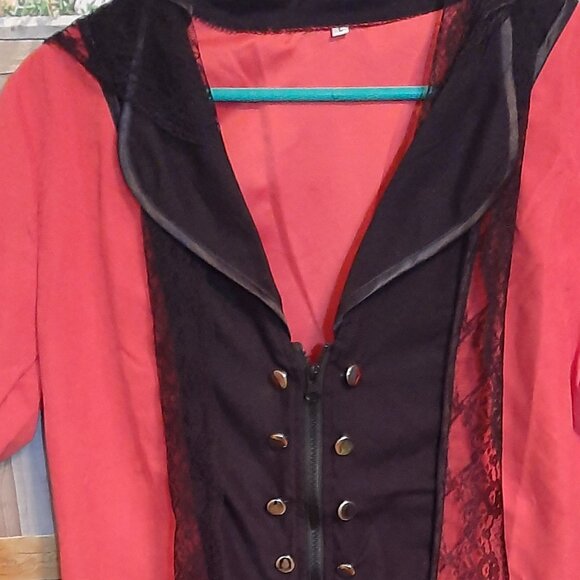 Women's Tuxedo Gothic Tailcoat Jacket Steampunk, Large - Picture 2 of 3